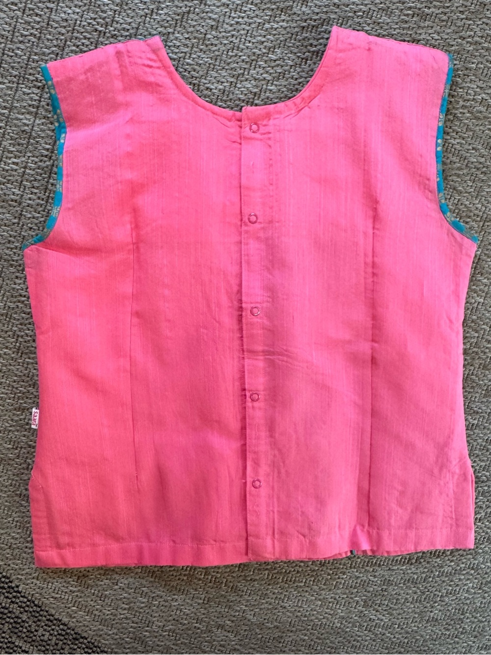Kid Saara Pattu Pavadai Sattai Choli top Mayil Peacock Rani pink teal size 34 12 - Picture 3 of 15
